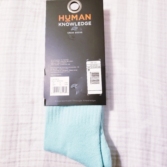 Men's "Human Knowledge" Hamburger Crew Socks. NWT. - Picture 4 of 4